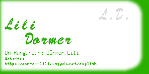 lili dormer business card