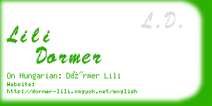 lili dormer business card